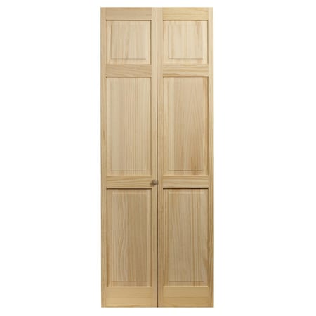 Superherostuff 24 x 80.5 in. Model 106 Raised Panel Unfinished Wood Bifold Door PA3038142